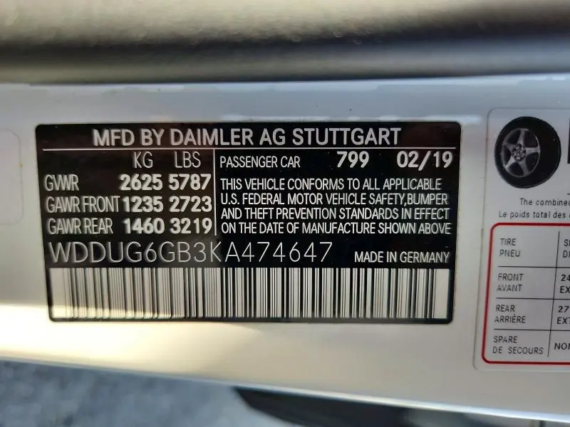 2019 MERCEDES-BENZ S 450  