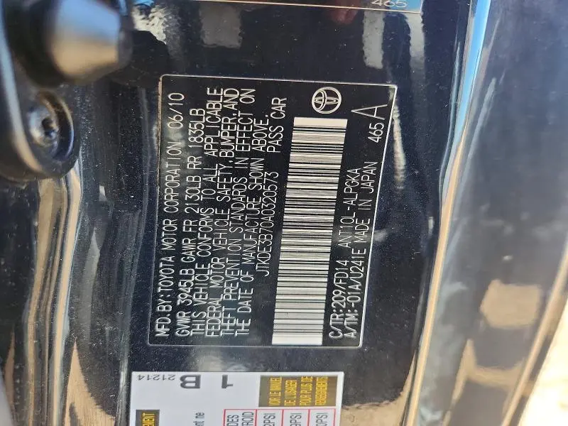 2010 SCION TC BASE  