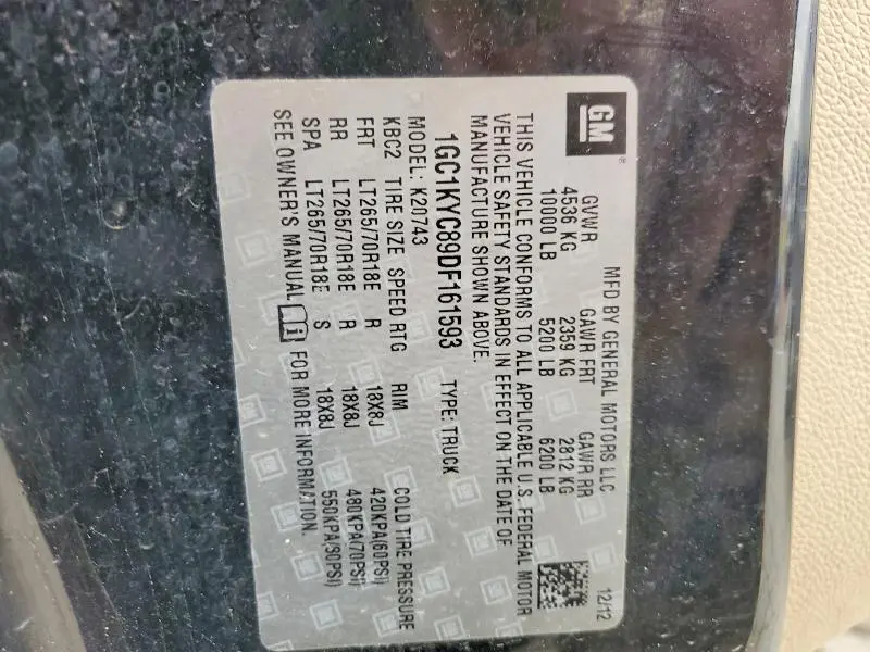 2013 CHEVROLET SILVERADO K2500 HEAVY DUTY LTZ  