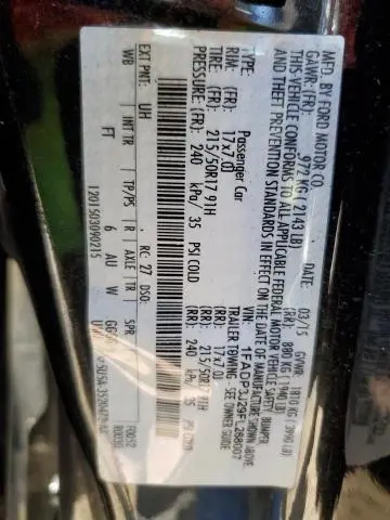 2015 FORD FOCUS TITANIUM  
