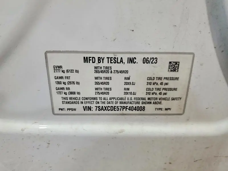 2023 TESLA MODEL X   