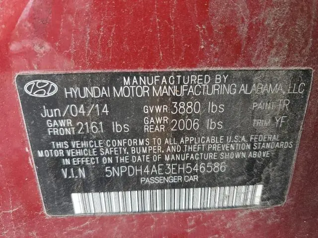 2014 HYUNDAI ELANTRA SE  