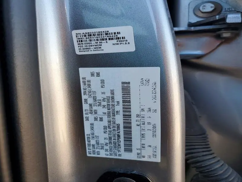 2021 FORD F150 SUPERCREW  