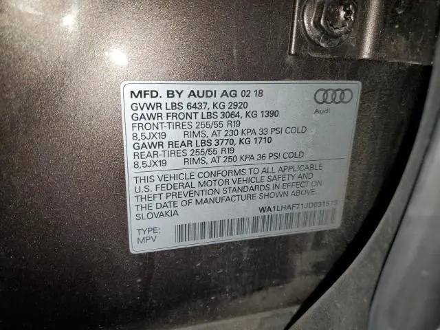 2018 AUDI Q7 PREMIUM PLUS  