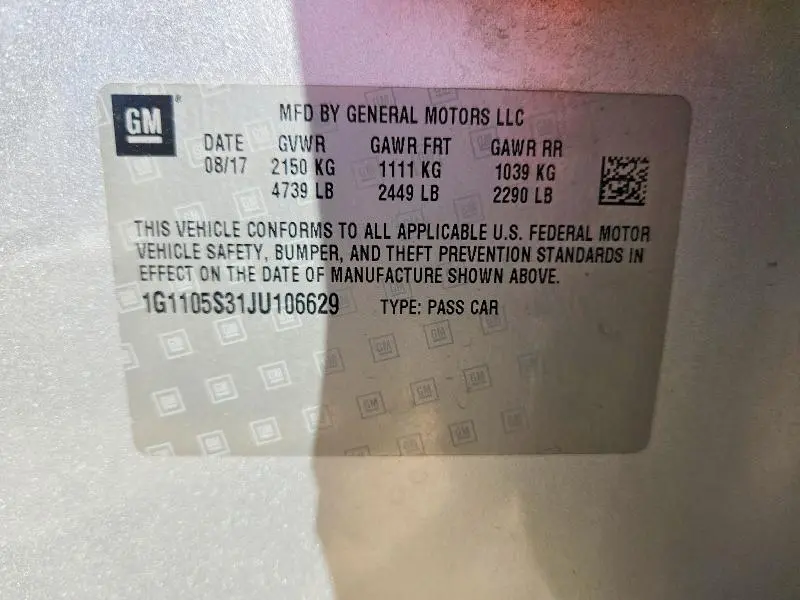 2018 CHEVROLET IMPALA LT  