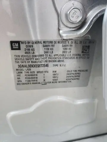 2014 CHEVROLET CAPTIVA LT  