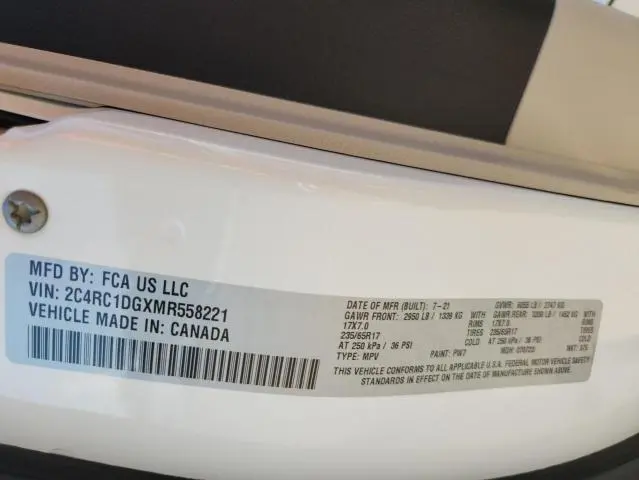 2021 CHRYSLER VOYAGER LXI  