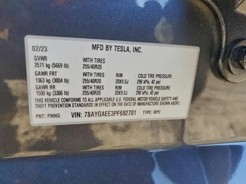 2023 TESLA MODEL Y   