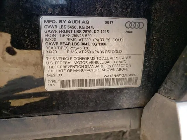 2018 AUDI Q5 PREMIUM PLUS  