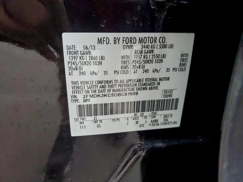 2013 FORD EDGE LIMITED  