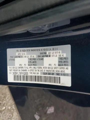 2015 MAZDA 3 TOURING  