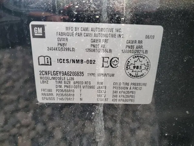 2010 CHEVROLET EQUINOX LTZ  