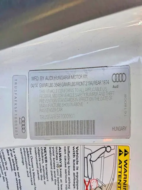 2015 AUDI TT   