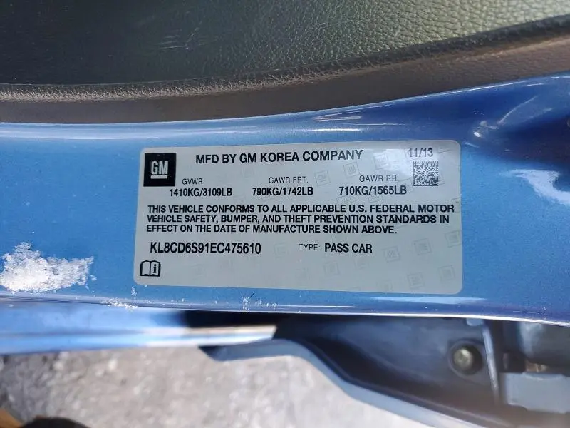 2014 CHEVROLET SPARK 1LT  