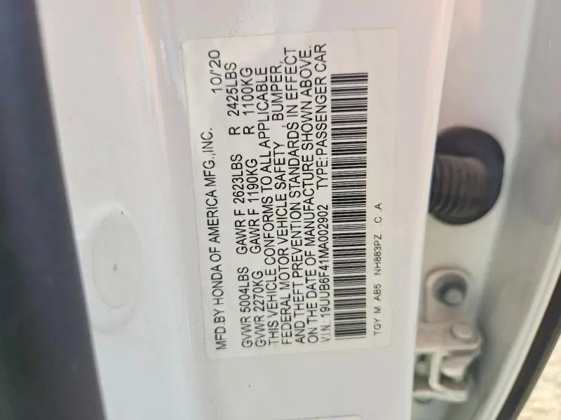 2021 ACURA TLX TECHNOLOGY  