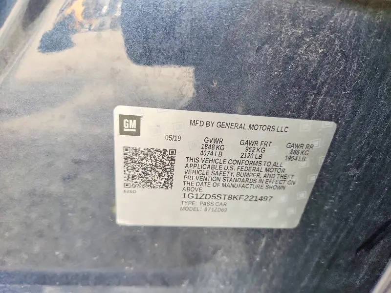 2019 CHEVROLET MALIBU LT  