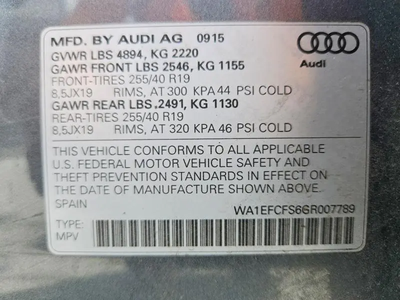 2016 AUDI Q3 PREMIUM PLUS  