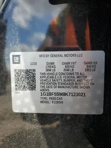 2019 CHEVROLET CRUZE PREMIER  
