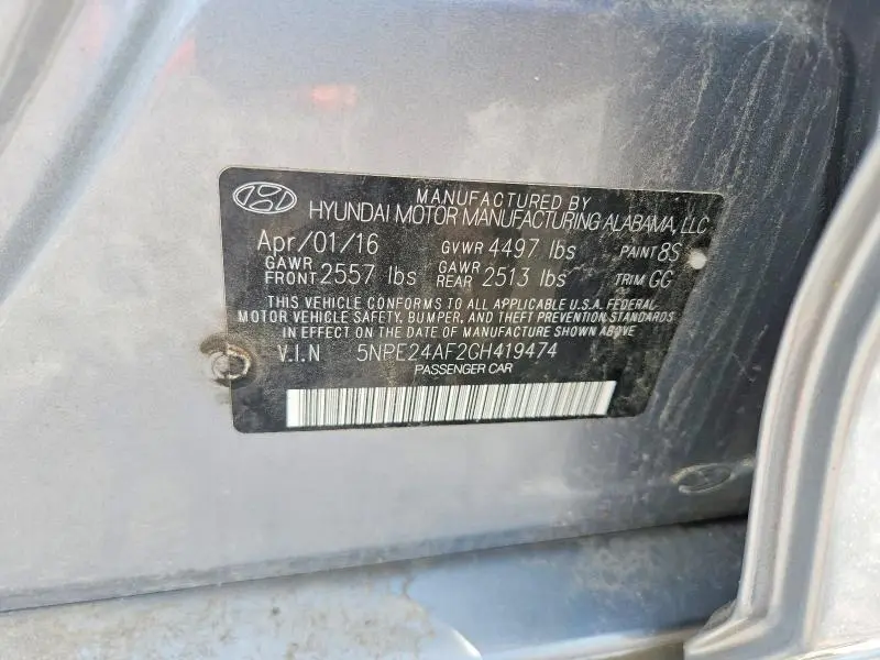 2016 HYUNDAI SONATA SE  