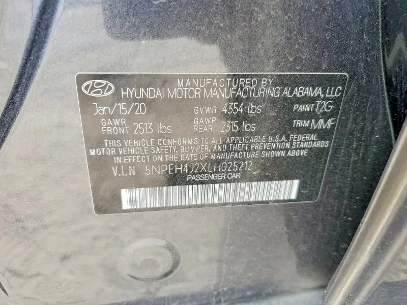 2020 HYUNDAI SONATA LIMITED  