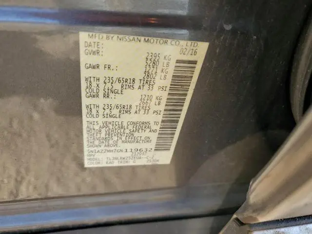 2016 NISSAN MURANO S  