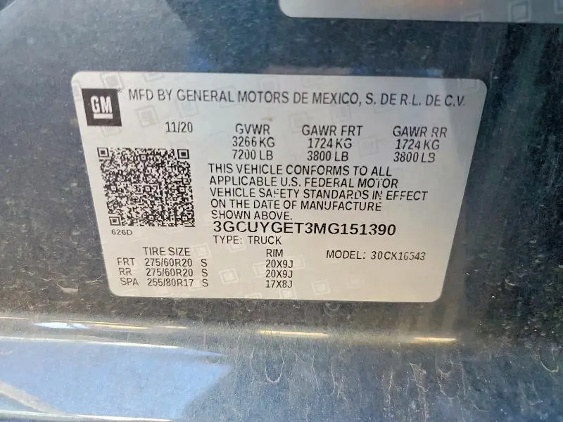 2021 CHEVROLET SILVERADO K1500 LTZ  