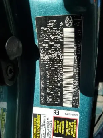 2010 TOYOTA COROLLA BASE  