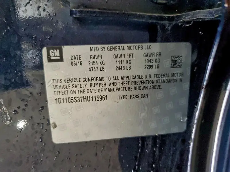 2017 CHEVROLET IMPALA LT  