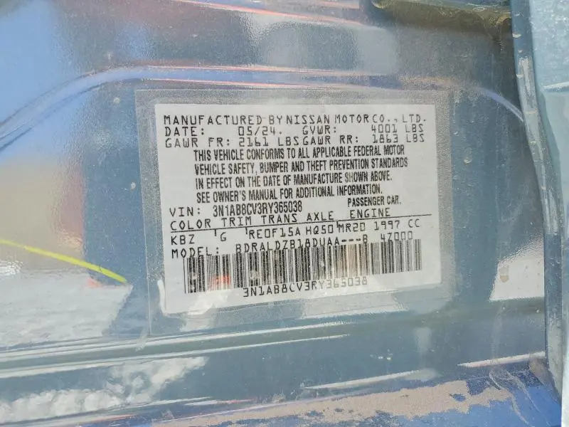 2024 NISSAN SENTRA SV  