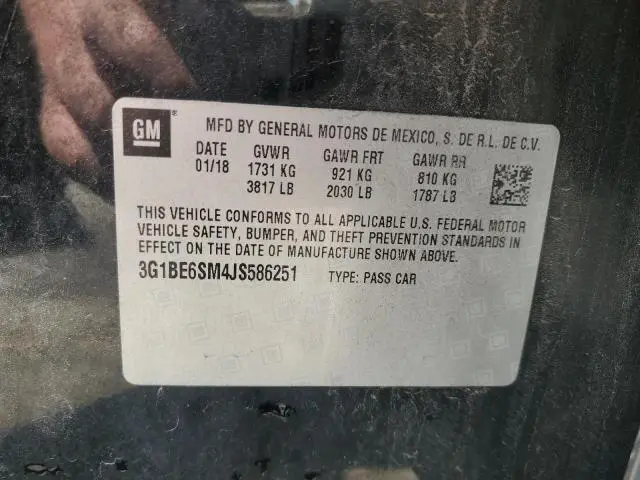 2018 CHEVROLET CRUZE LT  
