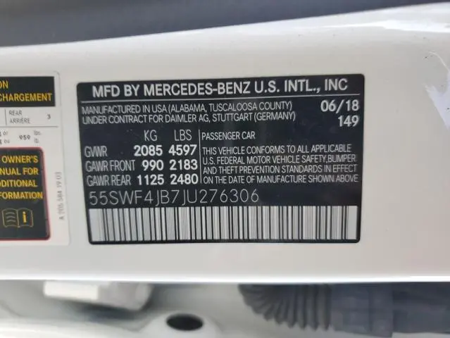 2018 MERCEDES-BENZ C 300