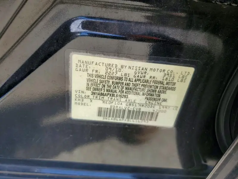 2011 NISSAN SENTRA 2.0  