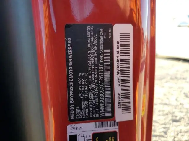 2012 MINI COOPER   