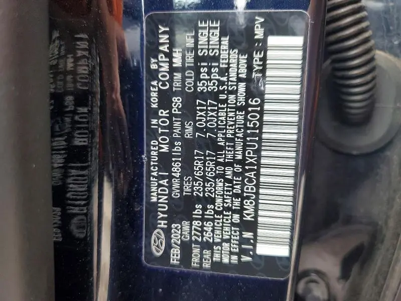 2023 HYUNDAI TUCSON BLUE  