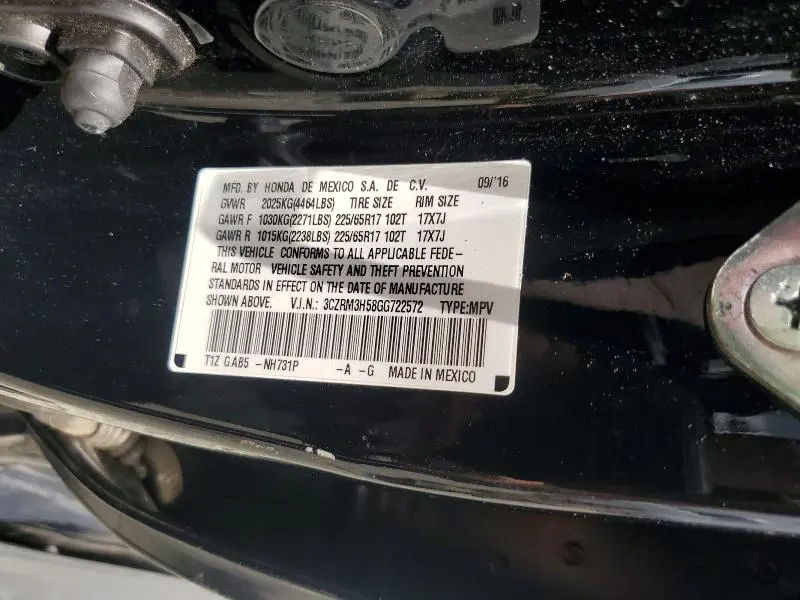 2016 HONDA CR-V EX  
