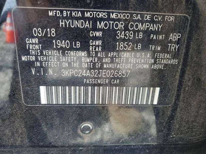2018 HYUNDAI ACCENT SE  