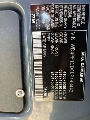 2019 MERCEDES-BENZ SPRINTER 2500/3500  