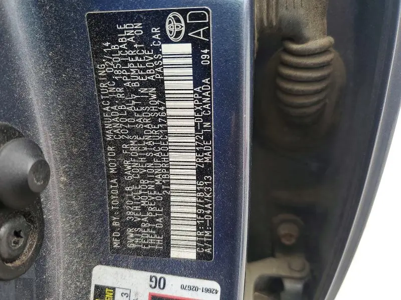 2014 TOYOTA COROLLA LE ECO PLUS  