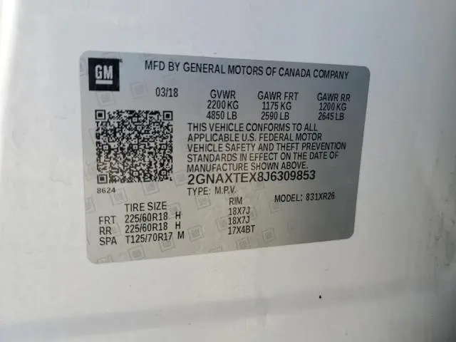 2018 CHEVROLET EQUINOX LT  