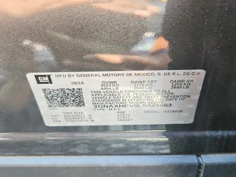 2020 CHEVROLET EQUINOX LS  