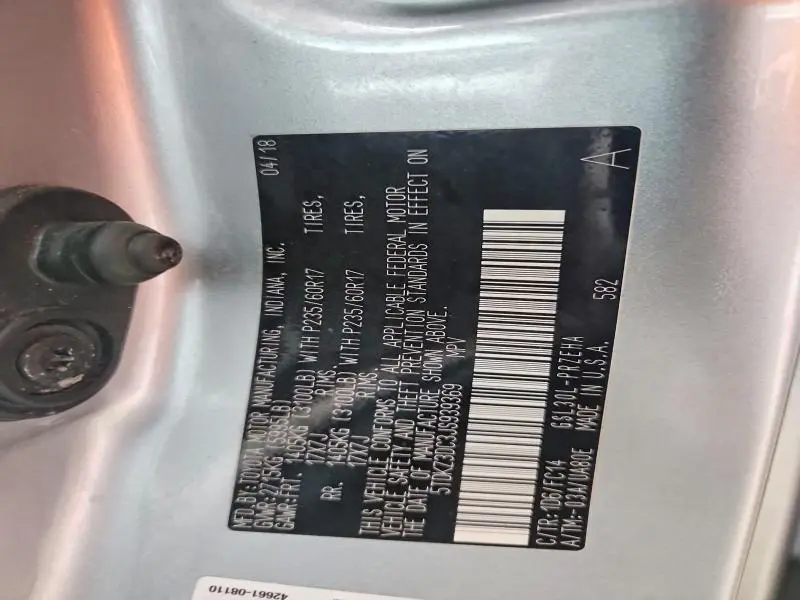 2018 TOYOTA SIENNA LE  