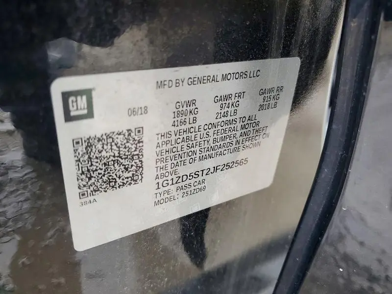 2018 CHEVROLET MALIBU LT  