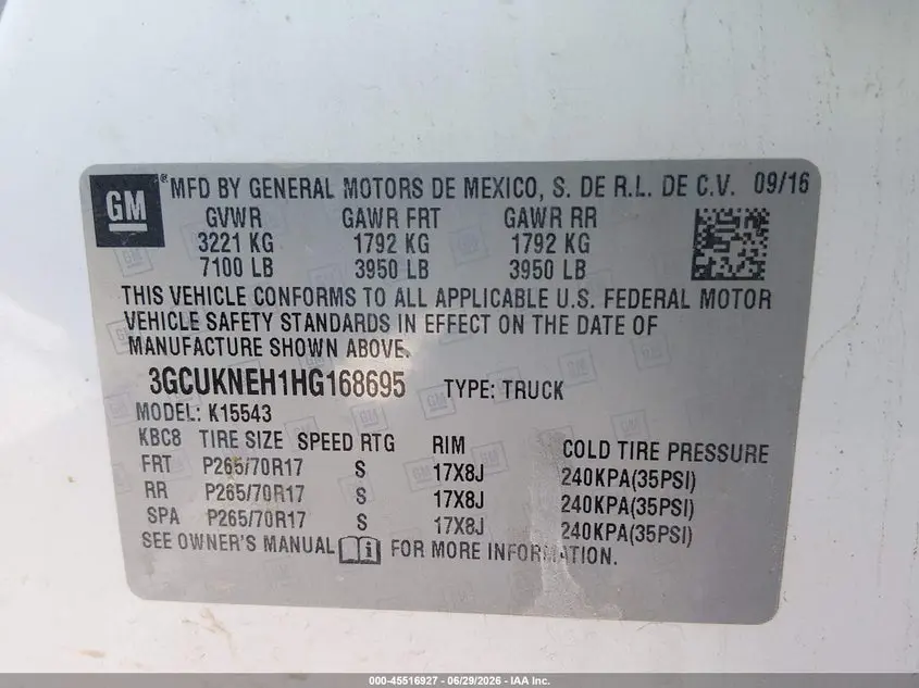 2017 CHEVROLET SILVERADO 1500 WORK TRUCK