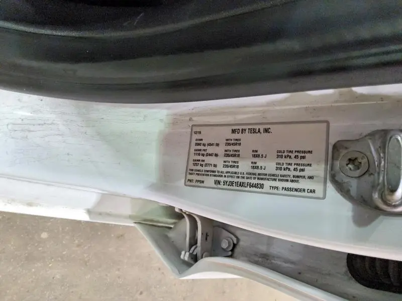 2020 TESLA MODEL 3   