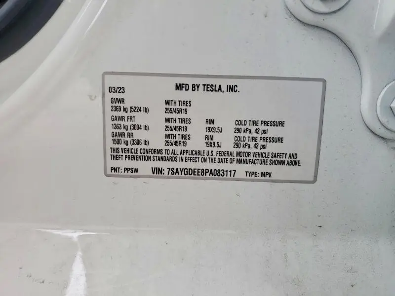 2023 TESLA MODEL Y   