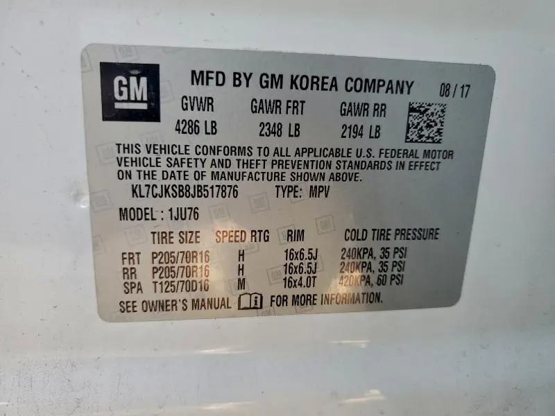 2018 CHEVROLET TRAX LS  