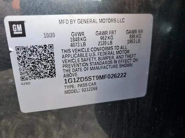 2021 CHEVROLET MALIBU LT  