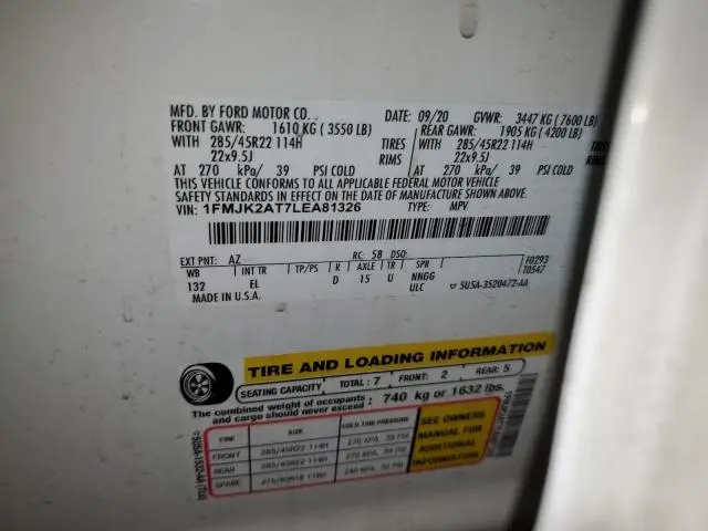 2020 FORD EXPEDITION MAX LIMITED  