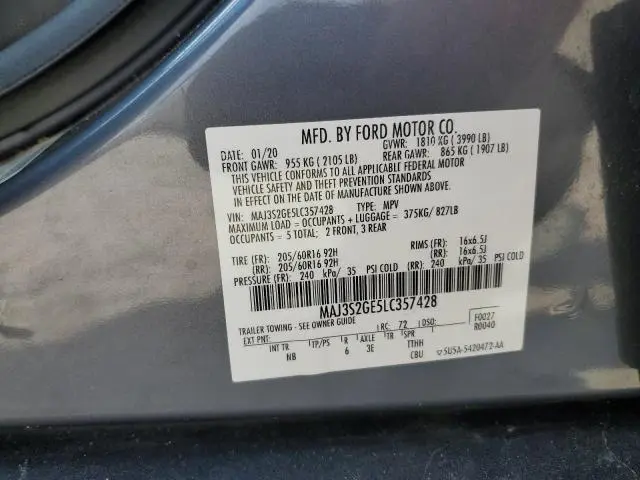 2020 FORD ECOSPORT SE  