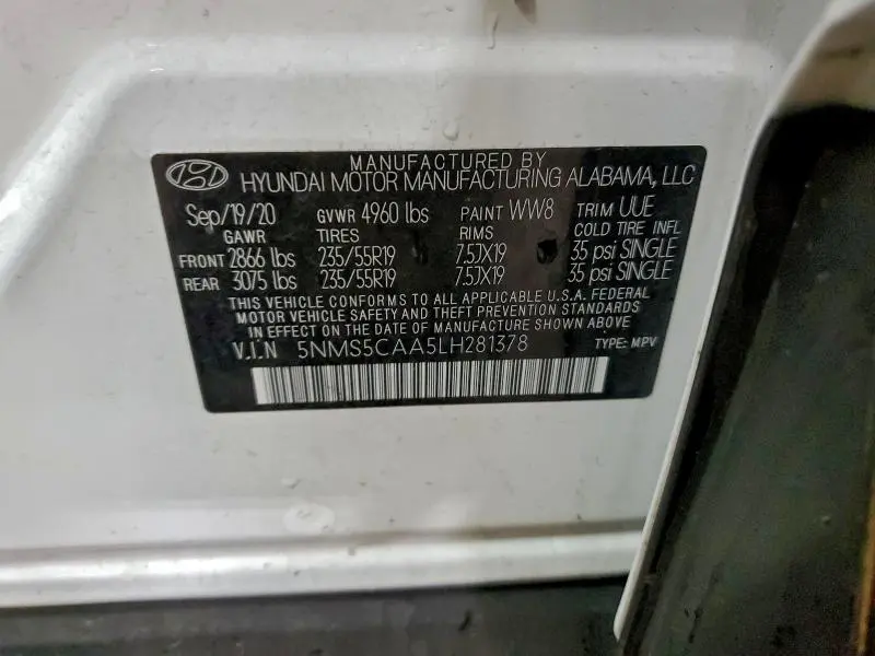 2020 HYUNDAI SANTA FE LIMITED  